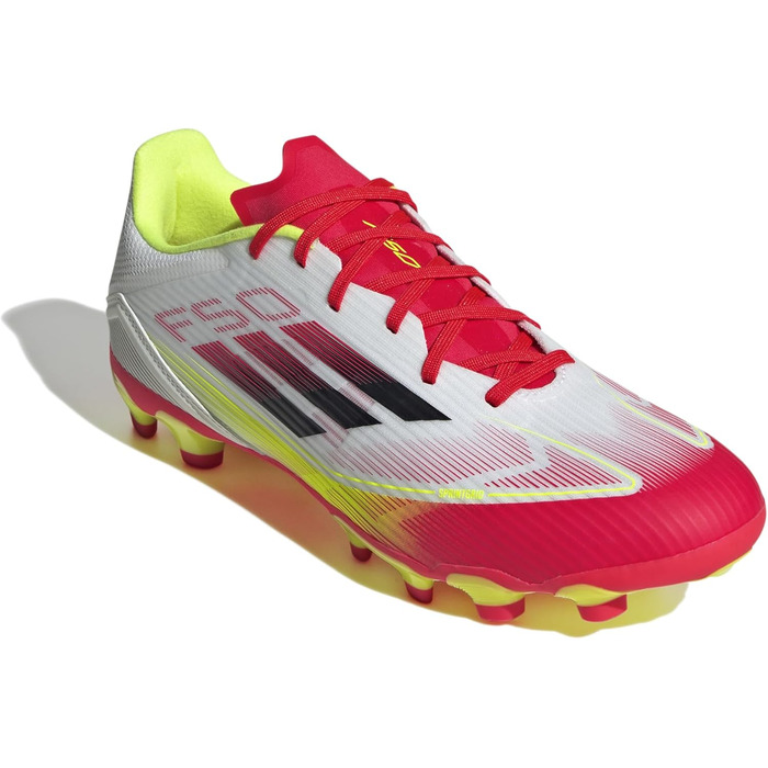 Бутси для футболу Adidas F50 League Unisex, Multi Ground, 42 EU, Білий/Чорний/Жовтий