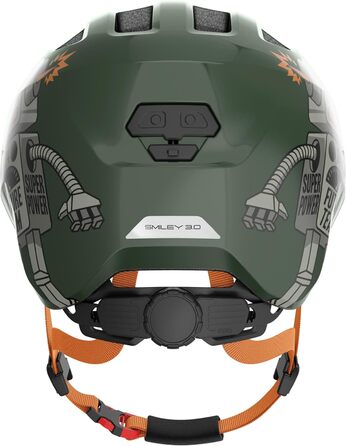 Дитячий велосипедний шолом ABUS Smiley 3.0, зелений, розмір S (45-50 см), з глибокою посадкою, безпечний для дівчат і хлопців, дизайн для дітей, підходить для зачіски з хвостиком