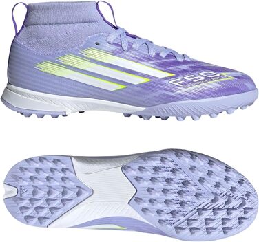 Дитячі футбольні бутси Adidas F50 SPARKFUSION League W Mid Turf - Violet Tone, Lucid Lemon, Purple Rush, 37 1/3 EU