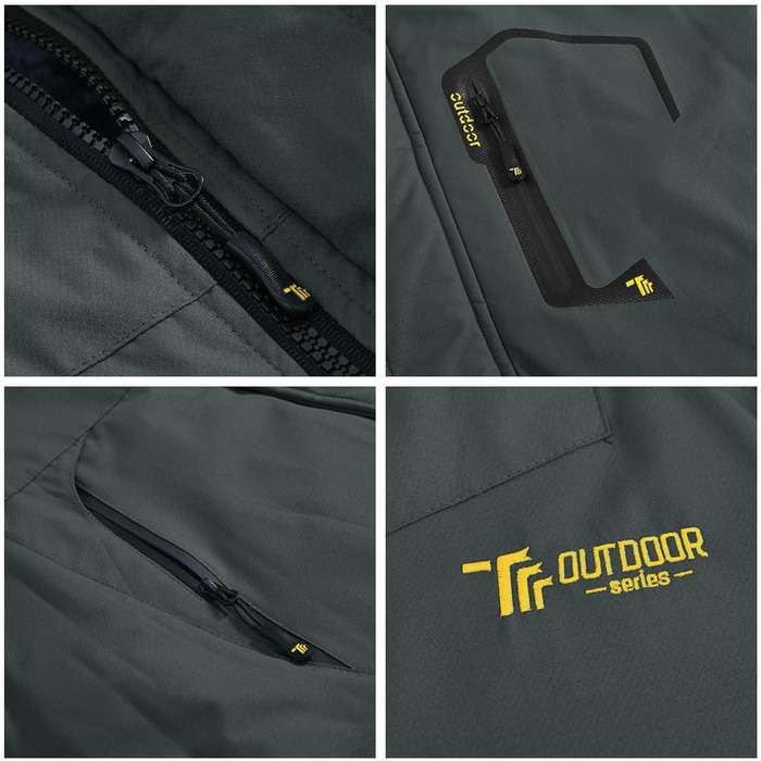 Чоловіча куртка YSENTO: зимова, софтшеллова, водонепроникна, тепла, з капюшоном, сіра