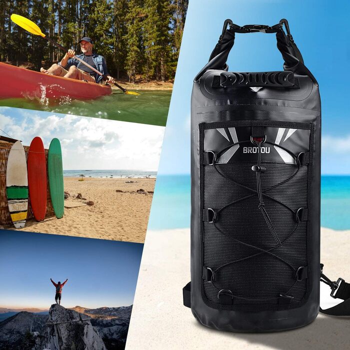 BROTOU Сумка-мішок Dry Bag 20L, водонепроникна, для каякінгу, риболовлі, плавання та водних видів спорту