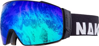 NAKED Optics STORM — лижна маска для чоловіків і жінок, змінні лінзи для поганої погоди, OTG, чорна, сноубордична окуляри