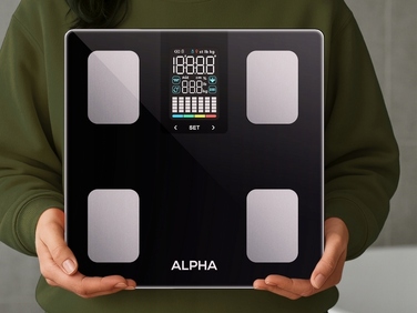Електронні ваги для ванної Alpha — Аналітичні, з BMI та додатком українською
