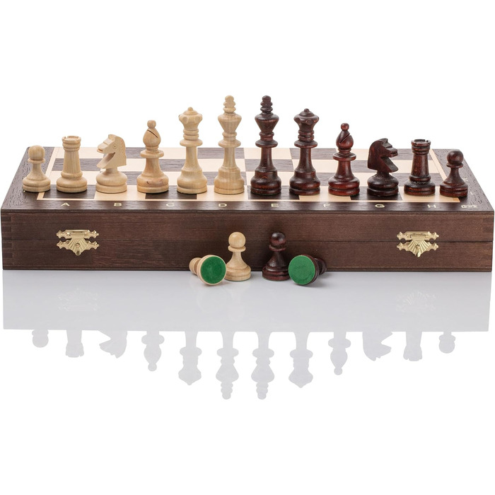 Набір шаховий турнірний Großartig NO.6 | Master Of Chess | Шахове поле 54x54 см з горіха та ясену | Набір шахів Staunton з дерева, преміум-якість