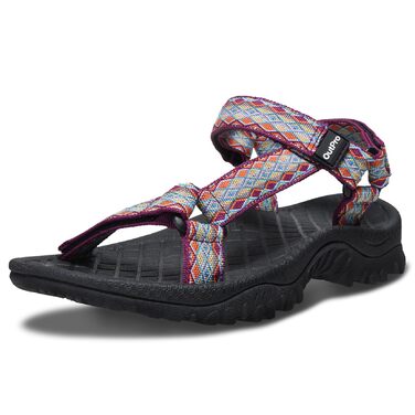 Жіночі спортивні сандалії для трекінгу та хайкінгу, прогулькові водонепроникні сандалії з антиковзаючою підошвою (темно-фіолетові, 37 EU)