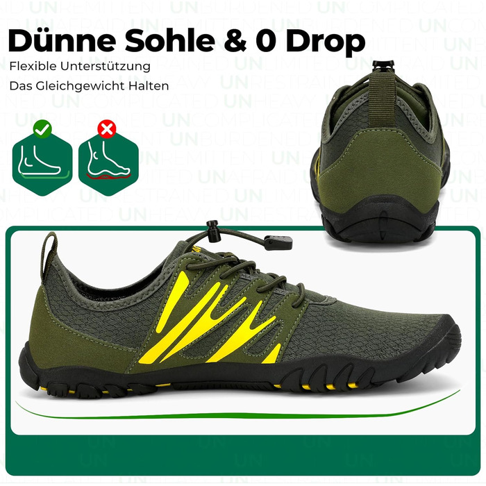 Чоловічі шкарпетки-взуття SAGUARO для плавання та відпочинку, легкі, дихаючі, швидко сохнуть, розмір 39-48, армійного кольору