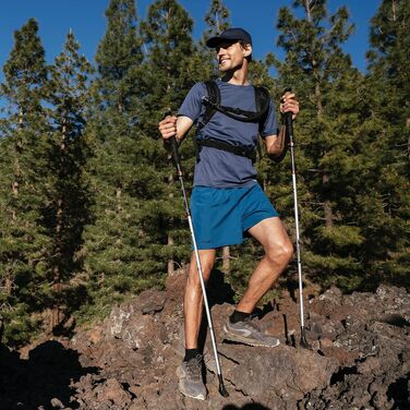 Телескопічні палиці для скандинавської ходьби та трекінгу ATACAMA, карбон та алюміній, з корковими ручками, складні, 270 г