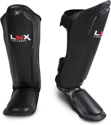 Захист гомілки LNX Muay Thai Pro Fight для кікбоксингу, чорний, розмір M, унісекс
