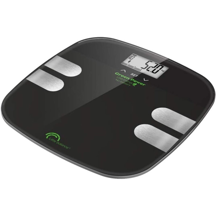 Ваги для людей LITTLE BALANCE 8230, загартоване скло, чорні
