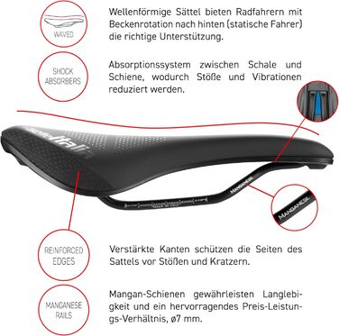 Велосипедне сідло Selle Italia Novus Boost EVO X-Cross Superflow L3, чорне - для MTB та гравійних велосипедів