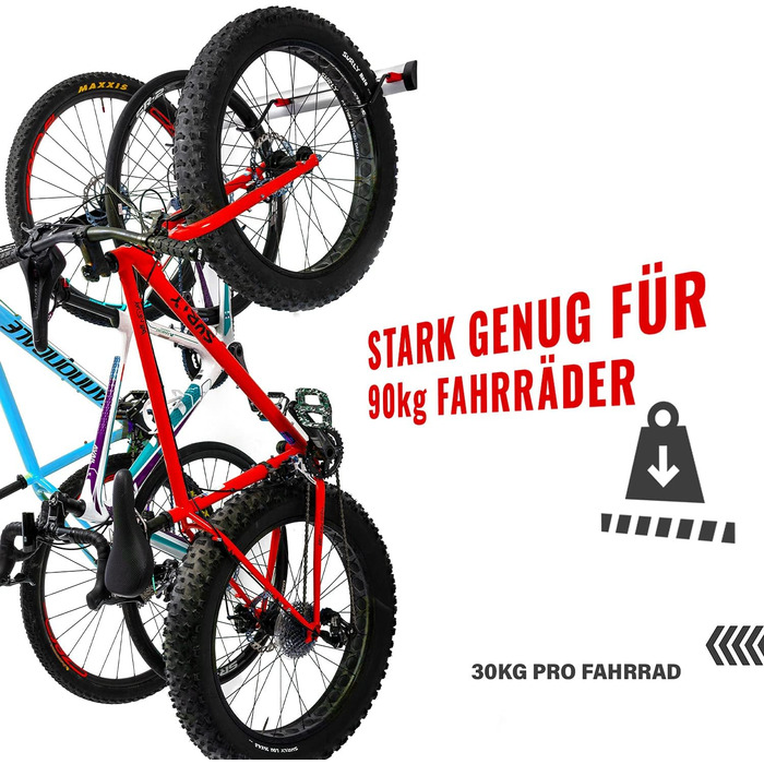 Настінна тримач для велосипедів PRO BIKE TOOL - 6 шт. - для гаража та квартири