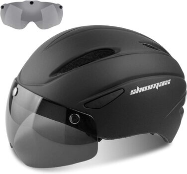 Велосипедний шолом Shinmax з візором і магнітними окулярами для чоловіків і жінок, регульований, для MTB, шосейний, безпечний