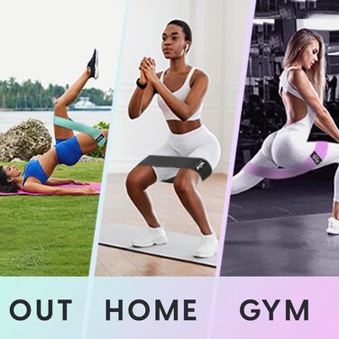 Еластичні стрічки для фітнесу MhIL – набір з 5 шт. для тренувань ніг, сідниць та стегон