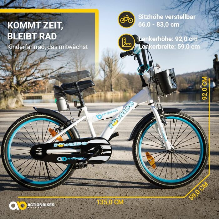 Дитячий велосипед Actionbikes 12/16/20 дюймів, V-гальма, для хлопчиків і дівчаток, з крилами, від 2 до 9 років