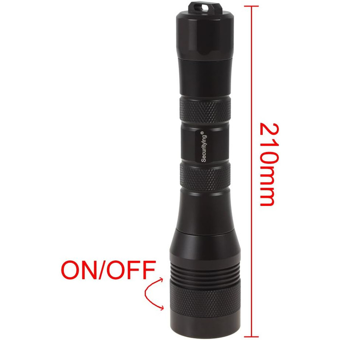 Підводний ліхтар SecurityIng® 1000Lm, 150M, водонепроникний LED, професійний (3 x 1,5V LR14, батареї не входять)