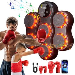 Музична боксерська машина з 9 режимами швидкості та лічильником, для дорослих та дітей, для фітнесу та зняття стресу