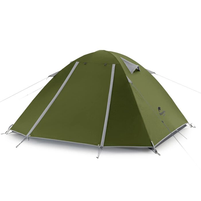 Намет Naturehike P-Serie 2 особи, 4 сезони, ультралегкий купольний, сімейний, анти-UV, зелений