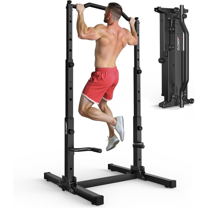 JOROTO Турнік-Штанга Power Tower, Регульована Висота, 5-в-1, для Дома, 172 кг, Безкоштовні Віджимання та Підтягування