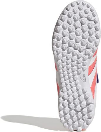 Дитячі футбольні бутси adidas Predator Club Turf для штучного поля, унісекс, розмір 21.5 см, колір: кораловий/білий/оранжевий