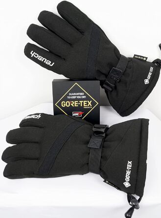 Гірськолижні рукавички Reusch Gore-TEX унісекс, водонепроникні та теплі, чорно-білі, розмір L