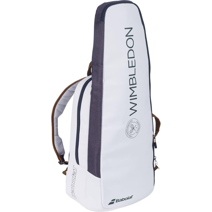 Рюкзак тенісний Babolat Pure Wimbledon біло-сірий для ракет та аксесуарів