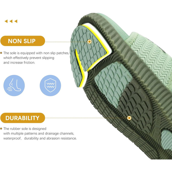 Спортивні сандалі KuaiLu жіночі з м'якою устілкою, ортопедичні для підтримки підошви, зелені, розмір 41 EU