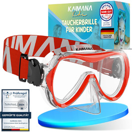 Дитячий набір для снорклінгу KAIMANA SeaExplorer з маскою та трубкою, силіконове/тканинне кріплення, з чохлом, альтернатива масці для плавання