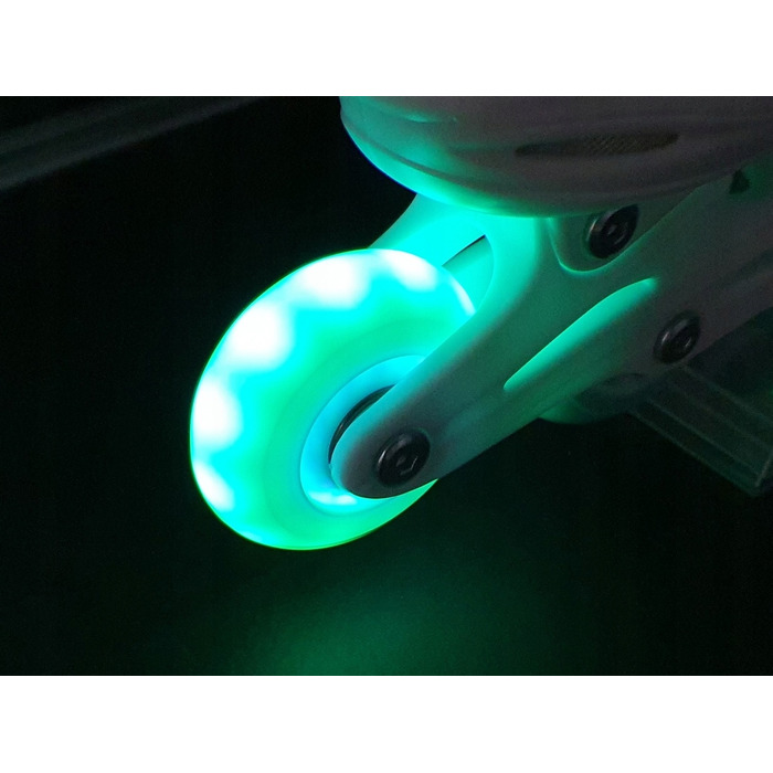 Роликові ковзани Raven Lia (розмір 30-33), білі, 4 LED-колеса, підшипники ABEC-7
