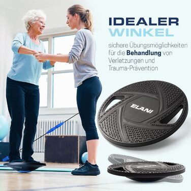 ELANI Балансборд для дорослих та дітей | Фізіотерапія, тренування координації та глибоких м'язів | ELANI