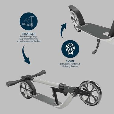 Самокат HUDORA BigWheel 205 Advanced з тросовим замком