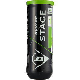 Тенісний м'яч Dunlop Stage 1 Green - для дітей та початківців, велике поле, 60 м'ячів (3 банки)