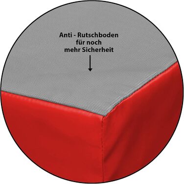 Гімнастичний мат ALPIDEX 200x120x8 см, м'який, з антиковзаючим дном, червоний