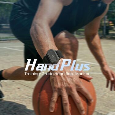 Фітнес-браслет HandPlus з пульсометром: оптичний трекер для бігу, Bluetooth, ANT+, 72 год. пам'яті