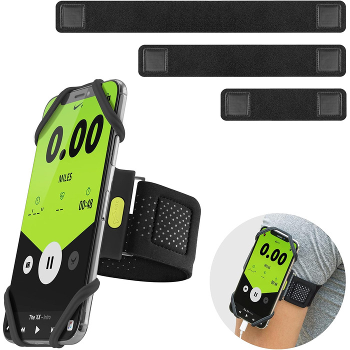 Спортивний браслет на руку BONE для iPhone/Samsung, чорний, L (25-40см)