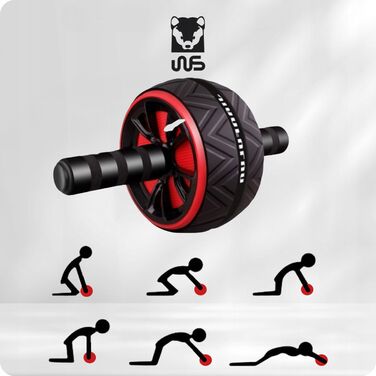 Ролик для преса та м'язів живота AB Wheel з килимком для колін