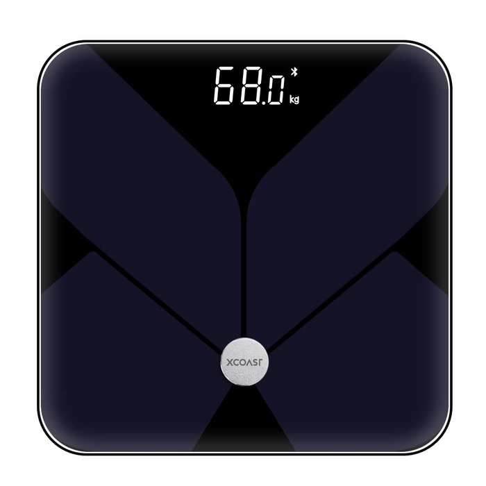 XCOAST WELLISCALE: Розумна вага з Bluetooth - аналіз складу тіла, фітнес-вага (чорний)