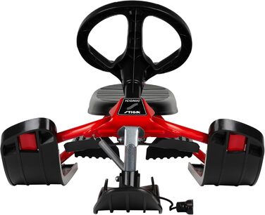 Санки STIGA Snowracer Iconic для дітей від 5 років, сталевий каркас, гальмо, буксирувальний трос, до 80 кг, червоно-чорні – міцні санки для зимових розваг