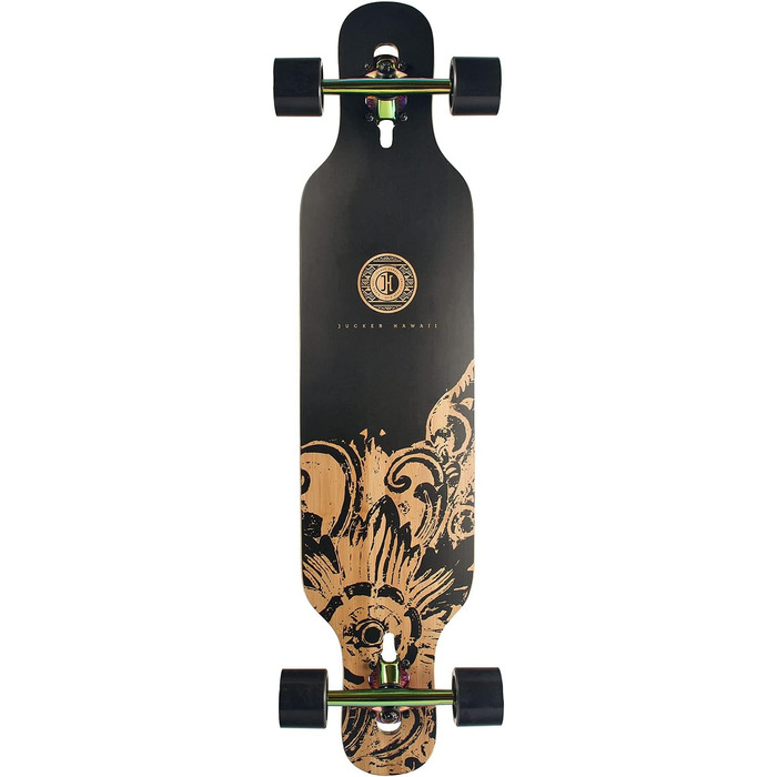 Лонгборд JUCKER HAWAII HOKU V2 Precision Flex 1 Neochrome — скейтборд із бамбука, клену та скловолокна, обмежена серія, 2 рівні жорсткості, лімітований дизайн