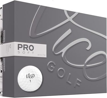 Гольф-м'ячі Vice Golf Pro Soft 2020, 12 шт, 3-шарові, уретанове покриття, м'які, стабільний політ, для досвідчених гравців, кольори: неоново-зелений/червоний
