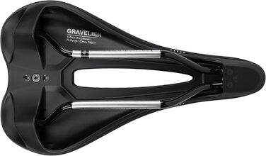 Сідло для гравійного велосипеда WTB Gravelier 246x140 мм, гнучка основа з технологією Fusion Form, виріз для розвантаження промежини, інтегроване кріплення для інструментів, хромомолібденові рейки