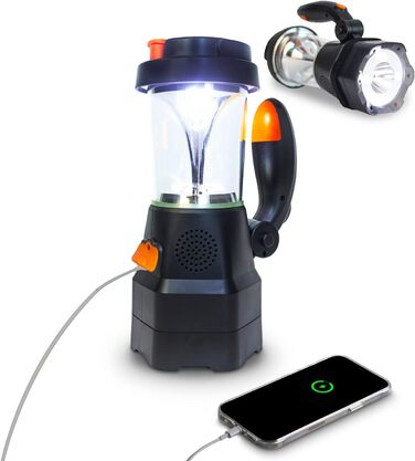LED Ліхтар 4-в-1 з Радіо, Powerbank та SOS-Сигналом | Аварійний Ліхтар для Дому, Походу та Кампінгу
