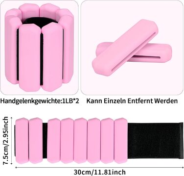 Набір манжет з обтяженнями для зап'ястя та кісточок KOOOGEAR 2 шт. (1 кг, 2*0.5 кг)