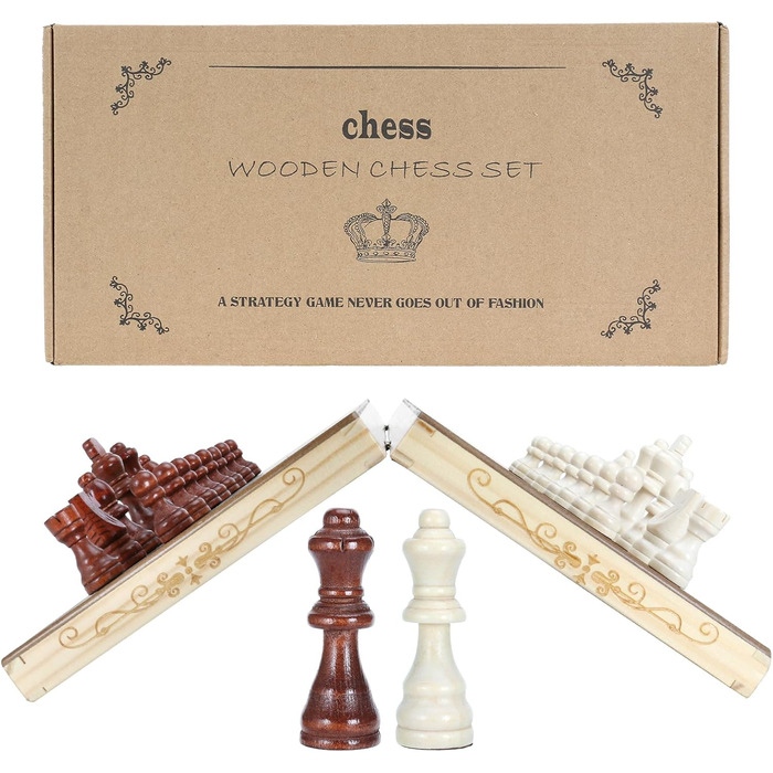 Шахи дерев'яні складані ручної роботи, 35 x 35 см - Dosenstek