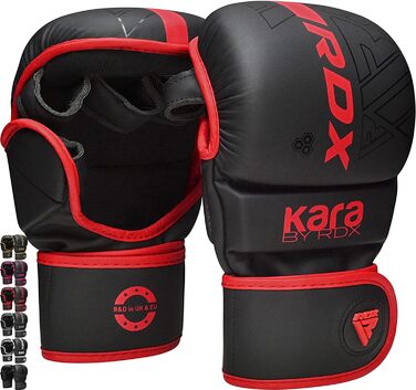RDX MMA рукавички для єдиноборств, тренувань, спарингів, шкіра Maya Hide, червоні L-XL, для боксу, муай тай, кікбоксингу