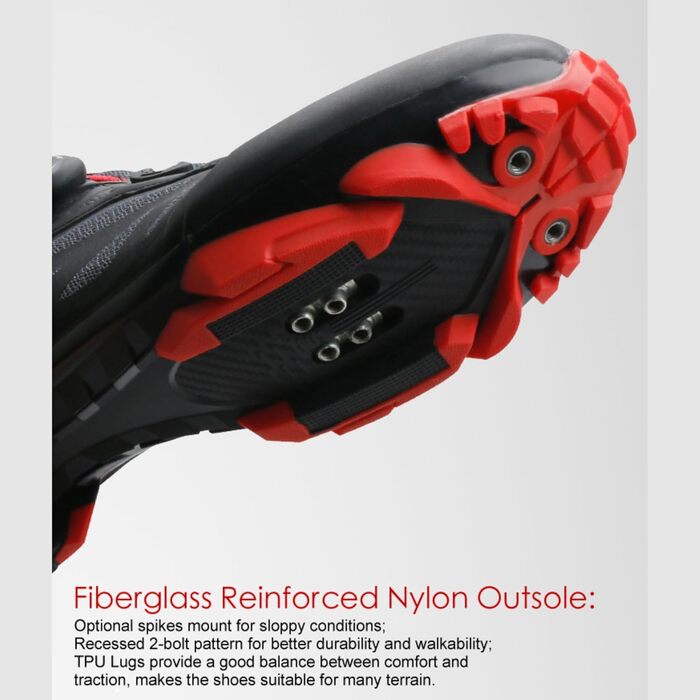 Кросівки для гірського велосипеда Msport для чоловіків та жінок, дихаючі, з антиковзкою підошвою, сумісні з педалями SPD (T2, 42 EU)