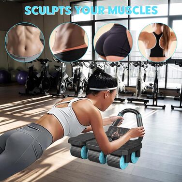 Ролер для пресу автоматичний з 8 підпоруками, до 150 кг, для тренування пресу вдома