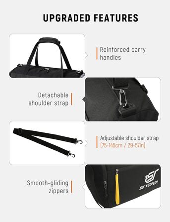 Спортивна сумка SKYSPER для чоловіків та жінок, містка дорожня сумка-вікенд 30 л для тренувань, залу та плавання