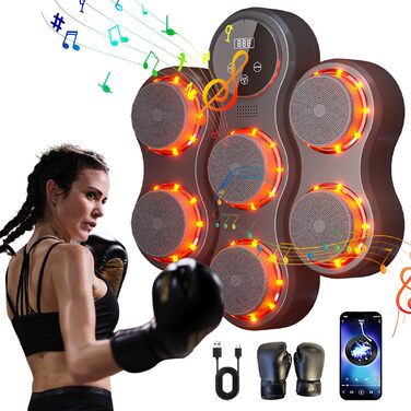 Музична машина Eznaobo для фітнесу: Bluetooth, 9 швидкостей, LED-дисплей, чорна