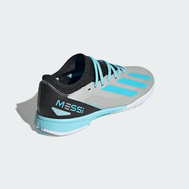 Дитячі футбольні бутси adidas X Crazyfast Messi.3 Indoor (28 EU, Silver Metallic Blue Core Black)