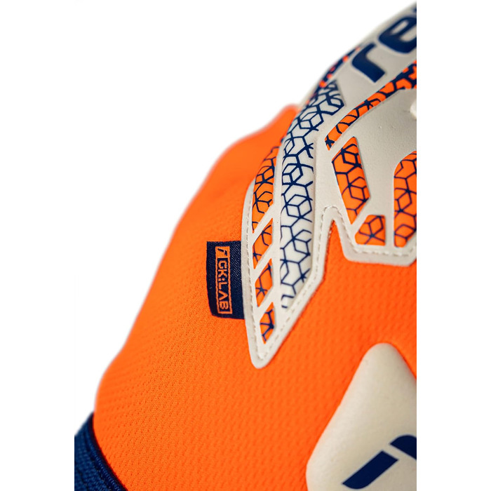 Воротарські рукавиці Reusch Profi Attrakt Gold X NC (10.5) - професійні, для тренувань та ігор на траві та штучних покриттях, помаранчево-сині
